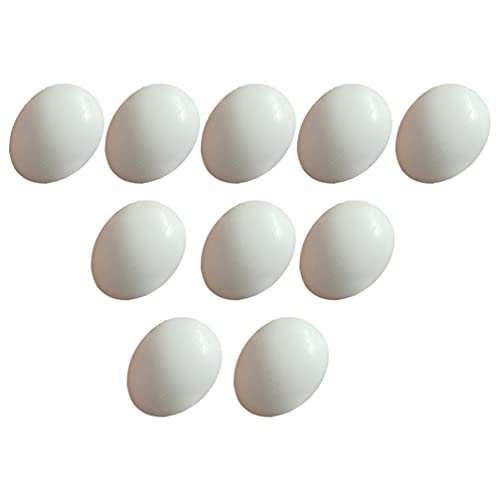 10Pcs Kunststoff Eier Simulierte Vogel Eier Papagei Nymphensittich Eier Vogel Lieferungen für Racing Tauben von balacoo