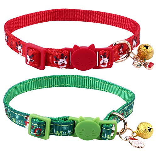 balacoo 2st Haustier Katzenhalsband Haustiere Weihnachten Hundefliege Halsband Rotes Haustierhalsband Urlaub Welpenhalsband Kätzchen Halsband Schleife Cosplay Tuch von balacoo