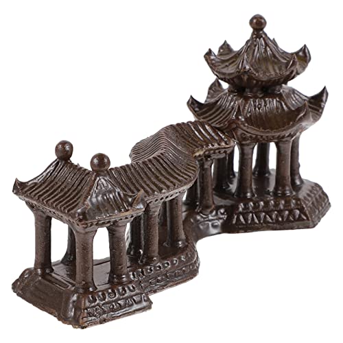 balacoo 1stk Pavillon Aus Keramik Miniatur-pagoden-Bonsai-dekor Miniatur-pagodenstatue Keramische Statuen Mini-Dekoration Mini-gartenstatue Landschaftsschmuck Mini-Ornamente Aquarium Asien von balacoo
