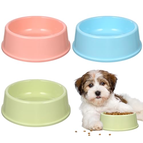 Balacoo Futternapf, Kunststoff, rund, für Hunde, Bonbonfarben, mittlere Größe, zufällige Farbauswahl, 3 Stück von balacoo