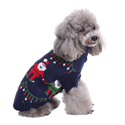 balacoo 1stk Warme Hundekleidung Warmes Hundekostüm Hund Schnee Pullover Neujahrs-Weihnachtspullover Hund Weihnachtstuch Weihnachtshunde-urlaubspullover Haustier-Overall Winter Shirt von balacoo