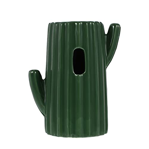 Haustier Keramik Wasserflasche Halter: Kaktus Wasserbrunnen Ständer Halter für Kaninchen Chinchilla Guinea Pig Andere Kleine Tiere Grün von balacoo