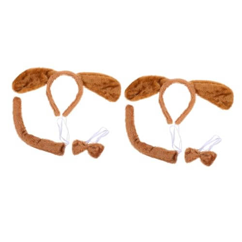 Baluue 2sätze Puppy Kostüm Mit Hundekopfband Ohren Und Fliege Für Kostümpartys Bühnenaufführungen Und Hunde-Cosplay Weiches Und Bequemes Material Teiliges von Baluue
