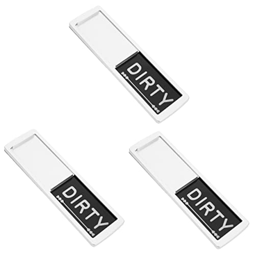 Baluue 3st Sauberes Schmutziges Magnetschild Reinigungsschild Magnetisches Hinweisschild Magnet Sauberes Schmutziges Zeichen Waschmaschine Siebdruck Auf Acrylglas Doppelseitig Dishwasher von Baluue