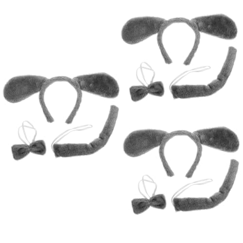 Baluue 3sätze Welpen Kostüm Hundeohren Stirnband Mit Fliege Für Partys Und Bühnenaufführungen Für Halloween Und Cosplay Aus Weichem Und Strapazierfähigem Material von Baluue