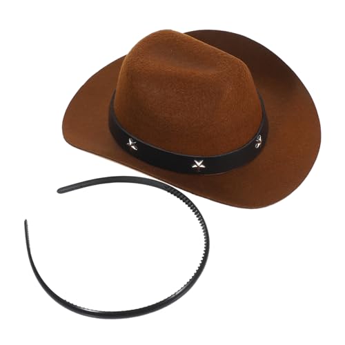Baluue -Hut Haarband Für Haustiere Mini Cowgirl Hut Accessoire Für Geburtstagsfeiern Modisches Und Bequemes Party- Vielseitiges Headband Für Besondere Anlässe von Baluue