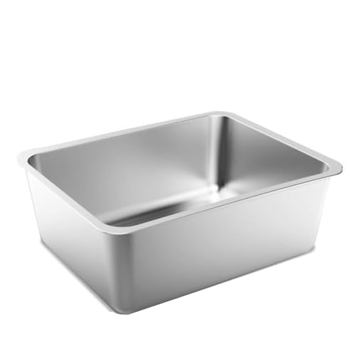Bamberg Katzentoilette Aus Edelstahl, 44,5 X 34,3 X 15,2 cm, Geruchsdichte Katzentoilette, Antihaftbeschichtet, Leicht zu Reinigen, Rostbeständig Bamberg Katzentoilette Aus Edelstahl, 44,5 X 34,3 X 15,2 cm, Geruchsdichte Katzentoilette, Antihaftbeschichtet, Leicht zu Reinigen, Rostbeständig von Bamberg