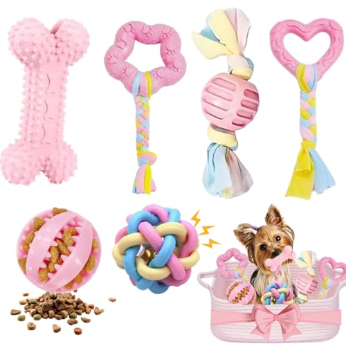 Bambinom Hundespielzeug zum Zahnen für Welpen, kleines Hundespielzeug für kleine Rassen, niedliches Kauspielzeug aus Gummi, für Welpen, umweltfreundlich, 6 Stück Bambinom Hundespielzeug zum Zahnen für Welpen, kleines Hundespielzeug für kleine Rassen, niedliches Kauspielzeug aus Gummi, für Welpen, umweltfreundlich, 6 Stück von Bambinom