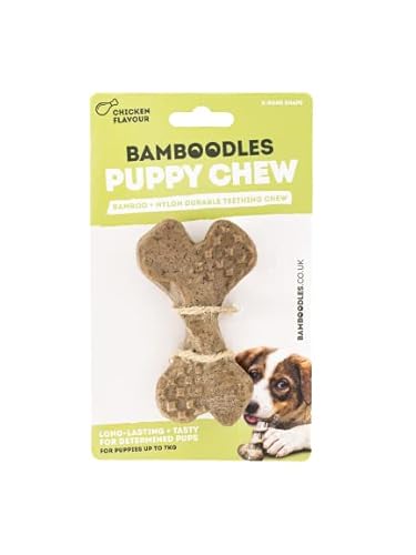 Bamboodles Puppy Chicken Geschmack - für aggressive kleine Kauer (X Bone) von Bamboodles