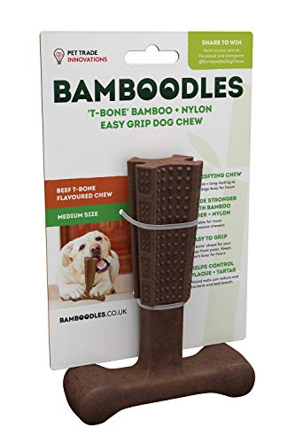Bamboodles T Bone Hundekauspielzeug für die aggressivsten Kauer, mittleres Rindfleisch von Bamboodles