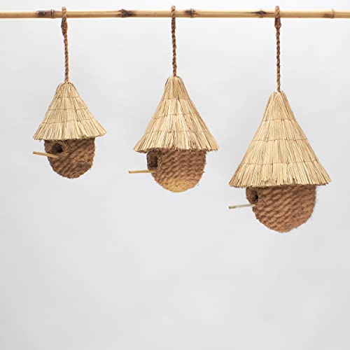 Vogelhaus | Nisthilfe | Brutkasten | 100% Naturprodukt (Kokosfaser, L: 30 x 45 cm) von Bamboona