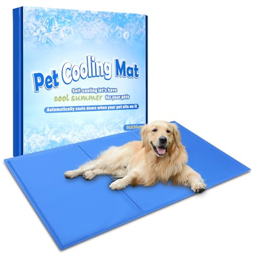 Bamda Kühlmatte Hunde – 90 * 50 cm Kühlmatte für Hund und Katze mit Ungiftiges Gel, Selbstkühlende Kaltgelpad, Kälte Hundematte, Kühl Hundedecke für Kisten, Hundehütten Betten Bamda Kühlmatte Hunde – 90 * 50 cm Kühlmatte für Hund und Katze mit Ungiftiges Gel, Selbstkühlende Kaltgelpad, Kälte Hundematte, Kühl Hundedecke für Kisten, Hundehütten Betten von Bamda