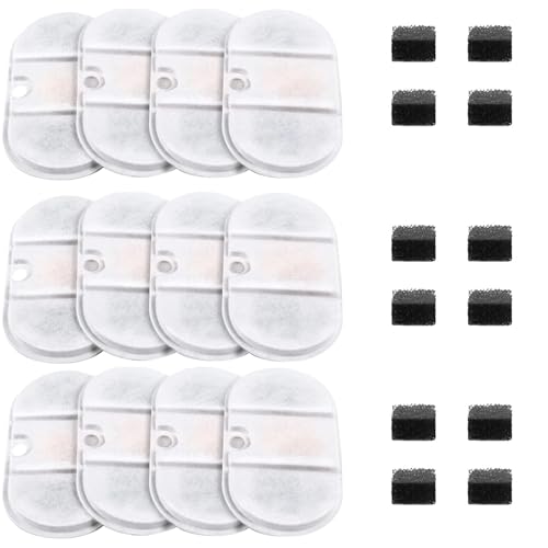 Bamyli 12 Set Katzenbrunnen Filter Kompible mit 2.1L PLWF002 Trinkbrunnen für Katze, 12 Katze Brunnen Filter Ersatz und 12 Schwämmen mit Harz und Aktivkohle Bamyli 12 Set Katzenbrunnen Filter Kompible mit 2.1L PLWF002 Trinkbrunnen für Katze, 12 Katze Brunnen Filter Ersatz und 12 Schwämmen mit Harz und Aktivkohle von Bamyli