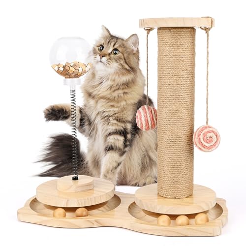Banaone Holz Katzenspielzeug, Interaktives Multifunktionaler Katzenkratzbaum, Drehbares Kitten Spielzeug Katzenspielzeug Selbstbeschäftigung Banaone Holz Katzenspielzeug, Interaktives Multifunktionaler Katzenkratzbaum, Drehbares Kitten Spielzeug Katzenspielzeug Selbstbeschäftigung von Banaone