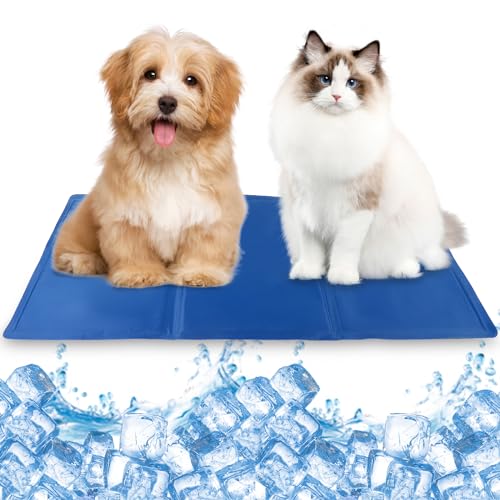 Banaone Selbstkühlende Matte für Hunde, Extra großes Gel-Kühlkissen für Haustiere, 19,6 x 35,4 Zoll Kühlmatte für Hunde und Katzen, kein Wasser oder Kühlung erforderlich, ideal für Zuhause und Reisen Banaone Selbstkühlende Matte für Hunde, Extra großes Gel-Kühlkissen für Haustiere, 19,6 x 35,4 Zoll Kühlmatte für Hunde und Katzen, kein Wasser oder Kühlung erforderlich, ideal für Zuhause und Reisen von Banaone
