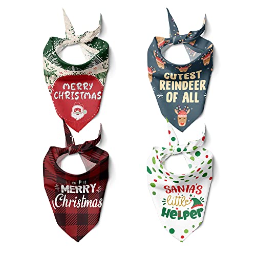 BANDOGGIES Holiday 4-Pack Plus Free Bandana Ships Fast-Made in The USA - Das bequeme Halstuch, Hundehalstuch für kleine, mittelgroße und große Hunde, waschbares, verstellbares Haustierzubehör, weiches Material BANDOGGIES Holiday 4-Pack Plus Free Bandana Ships Fast-Made in The USA - Das bequeme Halstuch, Hundehalstuch für kleine, mittelgroße und große Hunde, waschbares, verstellbares Haustierzubehör, weiches Material von Bandoggies