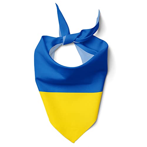 Bandoggies Breeze Haustier-Halstuch, Plüsch-Halstuch, für besondere Anlässe, niedliches Hundezubehör und Bekleidung, einzigartige Geschenke für Hunde und Haustierbesitzer (klein, Ukraine-Flagge) von Bandoggies
