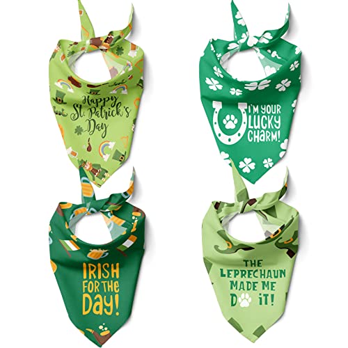 Bandoggies Breeze Haustierhalstuch, Plüschhalstücher für besondere Anlässe, niedliches Hundezubehör und Bekleidung, einzigartige Geschenke für Hunde und Haustierbesitzer (Medium, St. Patrick's Day - Packung 1) von Bandoggies