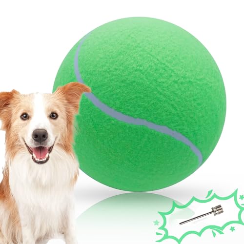 Banfeng Großer Tennisball für Hunde, riesiger Hund Tennisball Spielzeug Großer Sportball Geschenk für mittelgroße große Hunde (Grün) von Banfeng