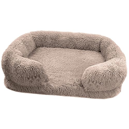 BangDon Rechteckiges, waschbares, abnehmbares Hundebett mit weichem, gemütlichem Plüsch, atmungsaktiv, Katzensofa, Hundebett für kleine, mittelgroße und große Haustiermatte (2XL (120 x 80 x 20), von BangDon