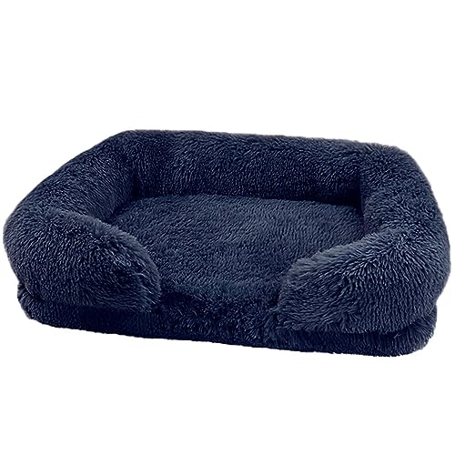 BangDon Rechteckiges, waschbares, abnehmbares Hundebett mit weichem, gemütlichem Plüsch, atmungsaktiv, Katzensofa, Hundebett für kleine, mittelgroße und große Haustiermatte (2XL (120 x 80 x 20), von BangDon