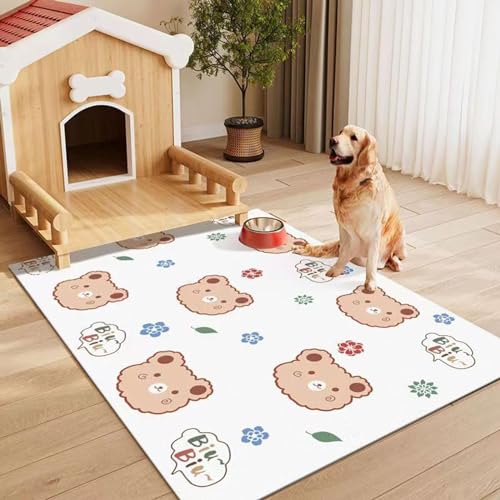 Stickfigur-bedruckte Welpen-Trainingspads, wasserdicht und kratzfest, Katzenfuttermatte, Töpfchen, Whelping Pad für kleine Hunde, Hasen, Katzen (Stil 5,60 x 120 cm) von BangDon