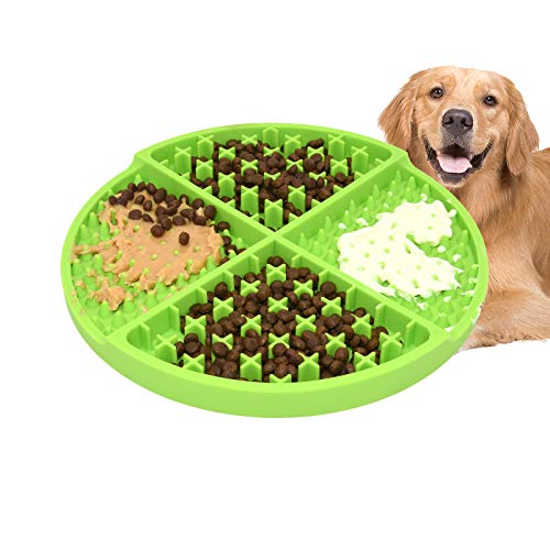 Slow Feeding Leckmatte für die Verdauung von Hunden und Katzen, Interaktive Hundepuzzles, Spielzeug zur Bereicherung von Hunden, Alternative zum Slow Feeder Bowl für Hunde (Grün) von Bangp