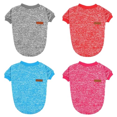 Banziaju 4pcs Hund Sweatshirts für kleine Hunde weich von Banziaju