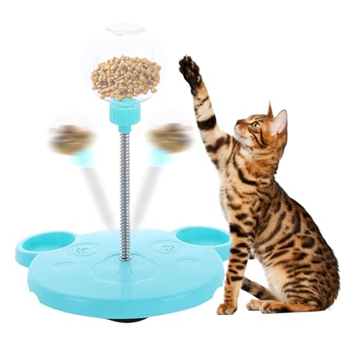 Ballsinteraktiver Katzenspielzeug behandeln Spender Feeder -Spielzeug undesende Behandlung Ball Pet Feeder Toy Katzen Teaser Leckage Ball Blau von Banziaju