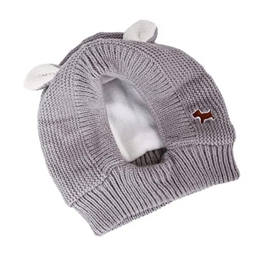 Banziaju Winter Haustier Strickhut süße warme Hundekappe ruhige Ohren Muffs Lärmschutz Hut Grauer Kragen Banziaju Winter Haustier Strickhut süße warme Hundekappe ruhige Ohren Muffs Lärmschutz Hut Grauer Kragen von Banziaju