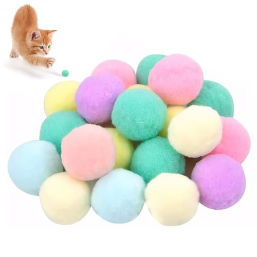 Katzenspielzeugkugeln, 20 Prozent farbenfrohe interaktive Katzenbällchen, weiche Plüsch, leichte multifunktionale Katzenpom -Pom -Bombälle zum Spielen, mentale Stimulation, Katzenspielzeugkugeln, C Katzenspielzeugkugeln, 20 Prozent farbenfrohe interaktive Katzenbällchen, weiche Plüsch, leichte multifunktionale Katzenpom -Pom -Bombälle zum Spielen, mentale Stimulation, Katzenspielzeugkugeln, C von Banziaju