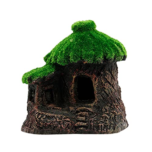 BaoFufc Aquarium-Dekoration, Haus, Betta-Höhle mit realistischem Moos, 3 Stile, Fische für Aquarien, Ornamente, Unterschlupf für Wasser-P-Harzhausdekoration BaoFufc Aquarium-Dekoration, Haus, Betta-Höhle mit realistischem Moos, 3 Stile, Fische für Aquarien, Ornamente, Unterschlupf für Wasser-P-Harzhausdekoration von BaoFufc