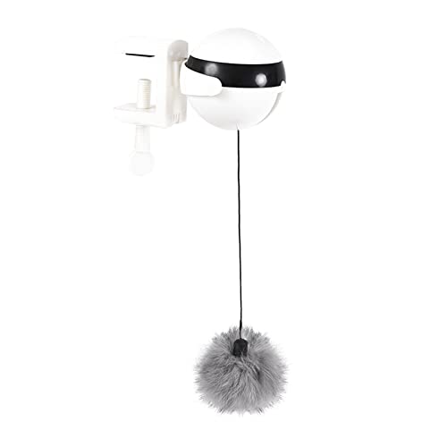 BaoFufc Automatisches Hebespielzeug für Katzen, die elektrisch flattern, weiches Fell für Indoor-Katzen, leichtes automatisches Katzenspielzeug, interaktive Katze, Weiß von BaoFufc