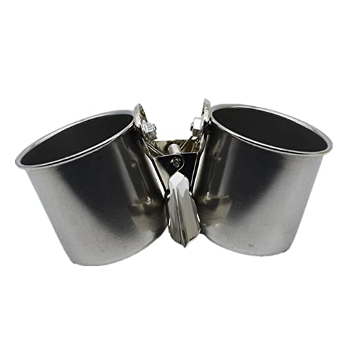 BaoFufc Futter Wasser Fütterung Vogel Doppelbecher mit Clip Edelstahl Papageienkäfig Ständer Vogel Trinkbecher zum Füttern von Futter Wasser Vogelfutterspender Becher für Käfige Tragbar mit Haken, BaoFufc Futter Wasser Fütterung Vogel Doppelbecher mit Clip Edelstahl Papageienkäfig Ständer Vogel Trinkbecher zum Füttern von Futter Wasser Vogelfutterspender Becher für Käfige Tragbar mit Haken, von BaoFufc