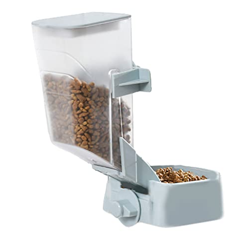 BaoFufc Futterspender für Haustiere, selbstdosierend, automatischer Futterspender zum Aufhängen, für Hunde/Katzen, einfach zu befüllen, Tierfutterspender, automatisch, Blau von BaoFufc