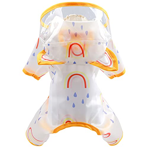 BaoFufc Haustier-Regenbekleidung für kleine Hunde mit Kapuze, wasserdicht, mit Kapuze, Welpen-Rai von BaoFufc