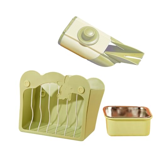 BaoFufc Heu-Futterstation für kleine Haustiere, zum Aufhängen, Heu-Futterkäfig, Futternapf, automatischer Futterspender, Heuhalter für Chinchillas, Käfigzubehör für Kleintiere, 3 Stück von BaoFufc