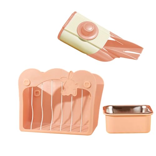 BaoFufc Heu-Futterstation für kleine Haustiere, zum Aufhängen, Heu-Futterkäfig, Futternapf, automatischer Futterspender, Heuhalter für Chinchillas, Käfigzubehör für Kleintiere, 3 Stück von BaoFufc