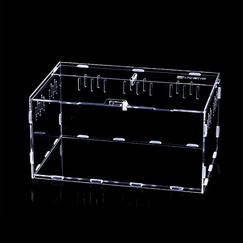BaoFufc Reptilien Futterbox Acryl Terrarium für Spinnen Eidechsen Tragbare kleine Haustiere Anti Auspuff Futterbox Reptilien Futterbox von BaoFufc