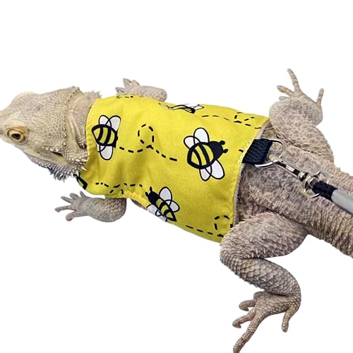 BaoFufc Reptiliengeschirr Weste mit Leine Eidechsen Outdoor Walking Kleidung Bartdrache Winterkleidung einfach zu tragen Winterkleidung Eichhörnchen Outfit von BaoFufc