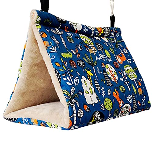 BaoFufc Vogel-Hängematte für Käfig Winter Warm Plüsch Zelt Versteck Papagei Kuscheln Hütte zum Spielen und Ausruhen Käfig, Blau-J BaoFufc Vogel-Hängematte für Käfig Winter Warm Plüsch Zelt Versteck Papagei Kuscheln Hütte zum Spielen und Ausruhen Käfig, Blau-J von BaoFufc
