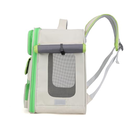 Belüftete Haustiertasche, Haustier-Rucksack, Tragetasche für kleine Katzen und Hunde, atmungsaktiv, für Reisen, Camping, Haustier-Tragetasche von BaoFufc