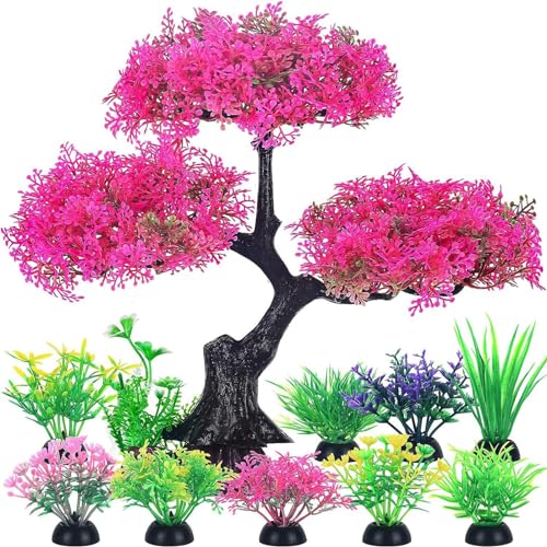 Künstliche grüne Wasserpflanzen, kleine Aquarium-Dekorationen, Landschaft zum Verschönern von Aquarien, Landschaftsbau, Versteck, Aquarium-Dekoration, klein, 10 Stück Künstliche grüne Wasserpflanzen, kleine Aquarium-Dekorationen, Landschaft zum Verschönern von Aquarien, Landschaftsbau, Versteck, Aquarium-Dekoration, klein, 10 Stück von BaoFufc