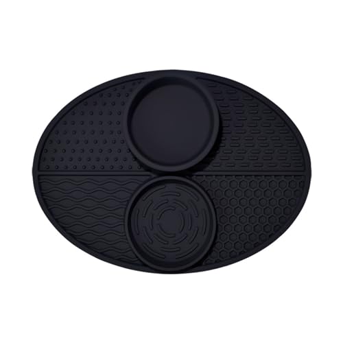 Silikon Hunde Leckmatte für Haustier Langsame Fütterung Silikon Doppelnapf Matte für Hunde Füttern Katzen Sucker Food Training Pad Haustier Leckmatte Badezimmer Haustier Leckmatte für Katzen Haustier von BaoFufc