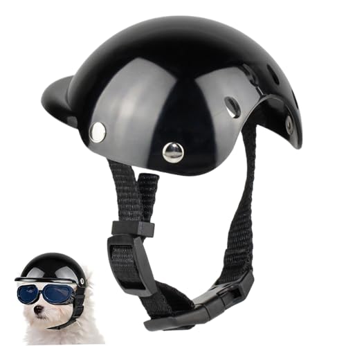 Baobiutin Hund Motorradhelm, Kleiner Hundehelm süßer kuppelförmiger Katzenhelm Atmungsaktivem Hundehelm mit Verstellbarer Gurtwinddichte Sonne und crackbeständiges Haustier-Motorradhelm, Hundehelm Baobiutin Hund Motorradhelm, Kleiner Hundehelm süßer kuppelförmiger Katzenhelm Atmungsaktivem Hundehelm mit Verstellbarer Gurtwinddichte Sonne und crackbeständiges Haustier-Motorradhelm, Hundehelm von Baobiutin