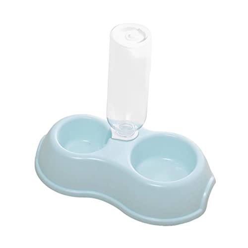 Baoblaze 2-in-1-Doppelnapf für Katzen und Hunde, Wasserspender, Wasser- und Futternapf-Set für Kaninchen, Blau von Baoblaze