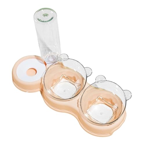 Baoblaze 3-in-1-Katzen-Set, erhöhte Futternäpfe mit 500-ml-Wasserflasche, für Nass- und Trockenfutter, für Kätzchen, Welpen, Rosa von Baoblaze