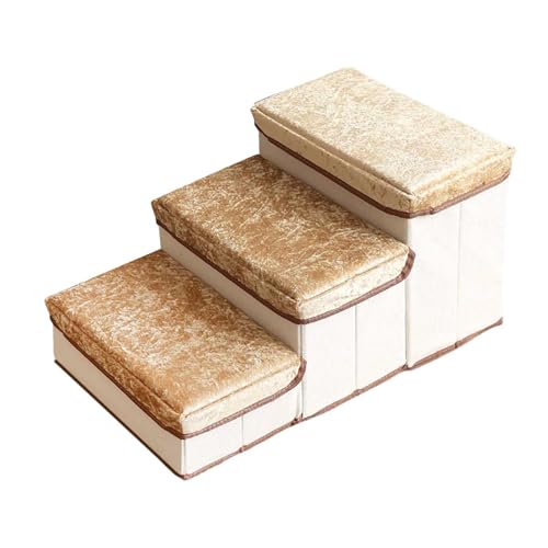 Baoblaze 3-stufige Hundetreppe mit Aufbewahrungsleiter für hohes Bett oder Couch, Fußhocker, zusammenklappbare Haustiertreppe, Welpenrampe für Couch, Braun Baoblaze 3-stufige Hundetreppe mit Aufbewahrungsleiter für hohes Bett oder Couch, Fußhocker, zusammenklappbare Haustiertreppe, Welpenrampe für Couch, Braun von Baoblaze