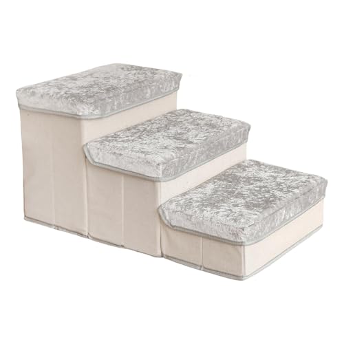 Baoblaze 3-stufige Hundetreppe mit Aufbewahrungsleiter für hohes Bett oder Couch, Fußhocker, zusammenklappbare Haustiertreppe, Welpenrampe für Couch, Grau Baoblaze 3-stufige Hundetreppe mit Aufbewahrungsleiter für hohes Bett oder Couch, Fußhocker, zusammenklappbare Haustiertreppe, Welpenrampe für Couch, Grau von Baoblaze