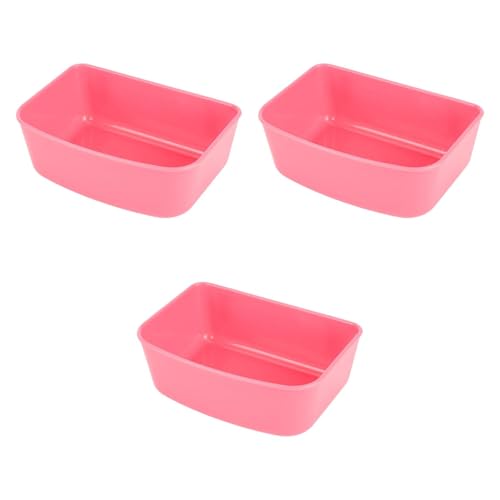 Baoblaze 3X Hundeschalen Haustierkiste Hängende Schalen Zwinger Wasserschale für Drahtkäfige oder Kisten für Katzen kleine Tiere Haustiere Meerschweinchen, Rosa von Baoblaze